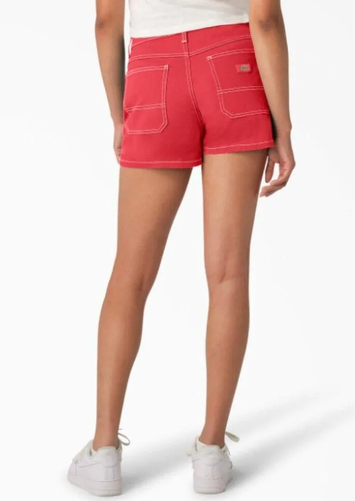 NWT Dickie's Women's Carpenter Shorts, 3" In Color Bittersweet - Image 4
