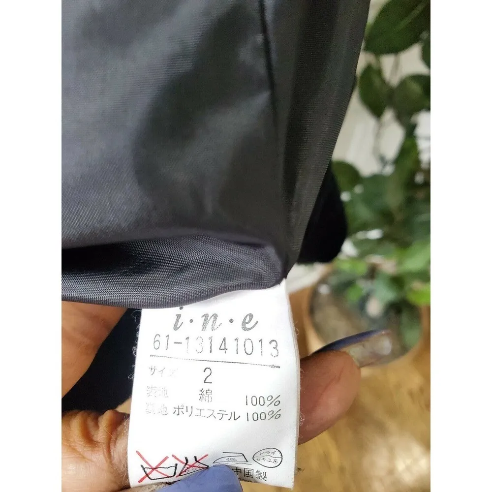 I. N. E Women's Black 100% Polyester Long Sleeve Formal Button Blazer Size 2 - Image 8