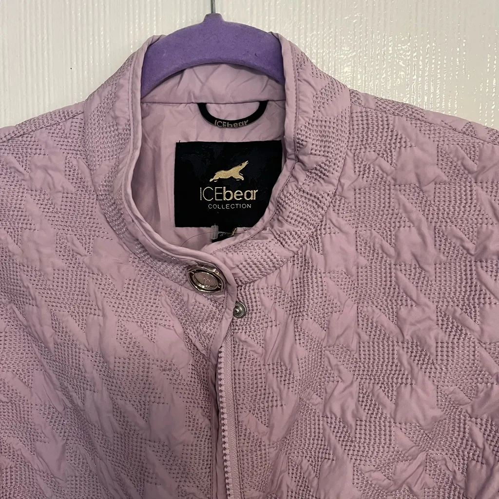 Lavender Quilted Puffer Jacket Purple Size M - Image 5