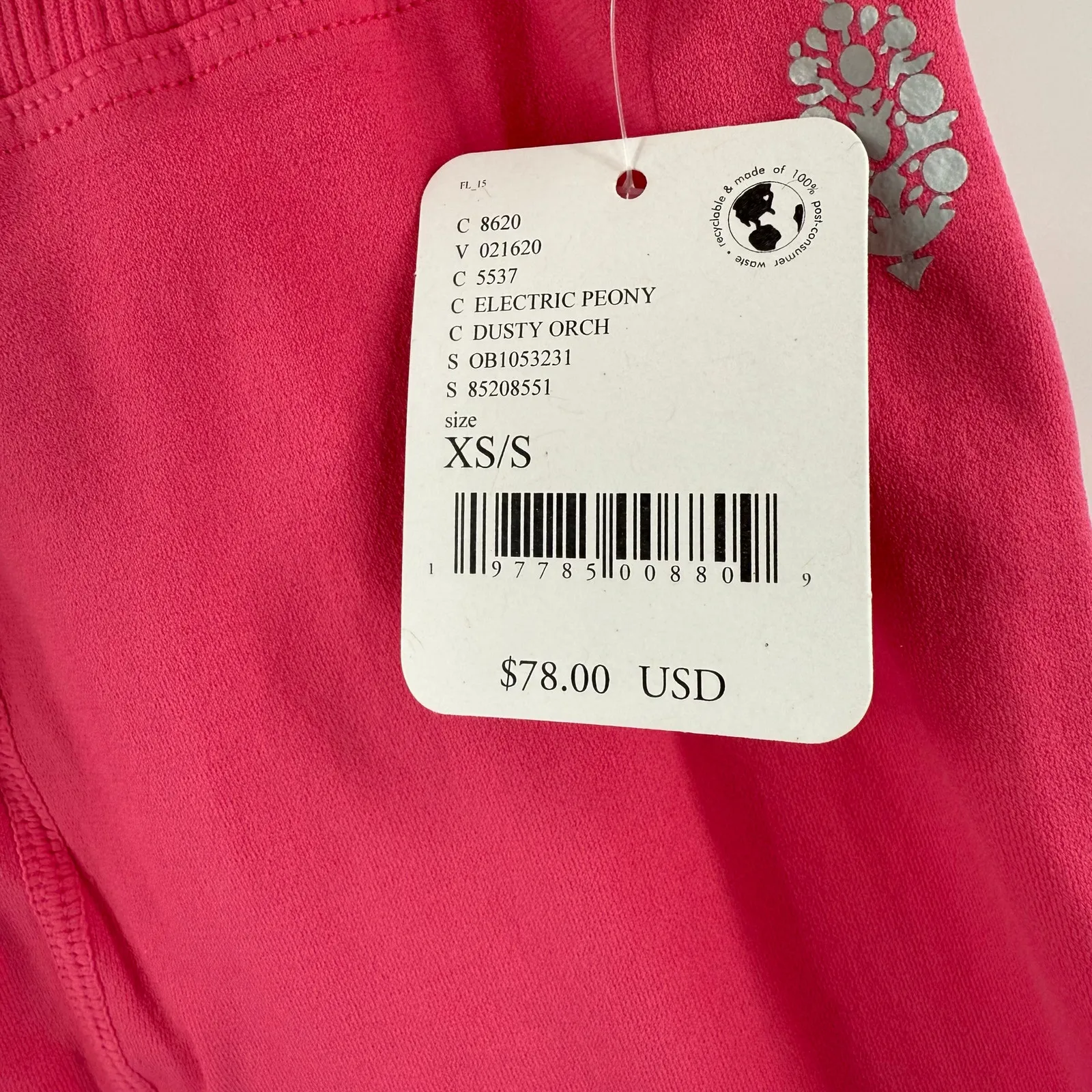 Free People Movement Good Karma Legging  Size XS/S Electric Peony NWT Perforated - Image 6