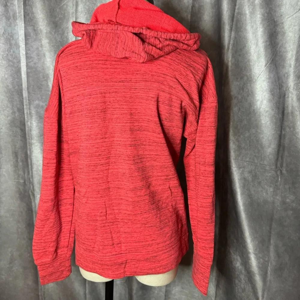 Reebok Hoodie Heathered Red Sweatshirt, Large - Image 4