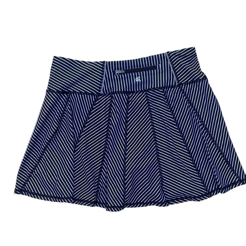 Kyodan blue & white striped Tennis Pickleball Skirt size Petite Small - Image 3