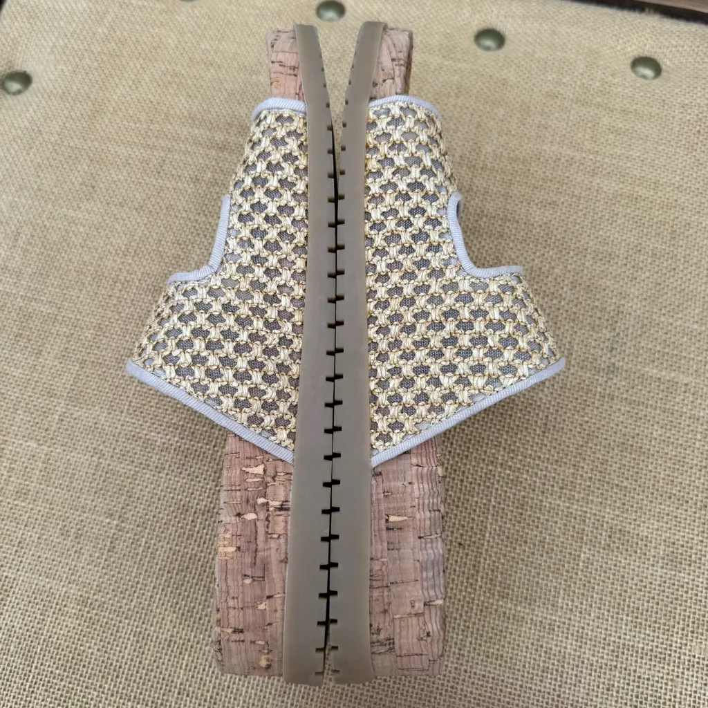 Anne Klein Hazel Tan Slide Sandals with Rhinestone Buckles 8.5 - Image 6