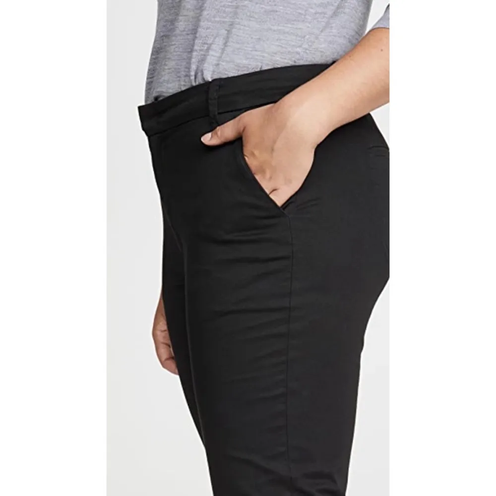 NWT Vince Coin-Pocket Straight-Leg Cropped Chino Pants Black Size 14 Retail $225 - Image 6