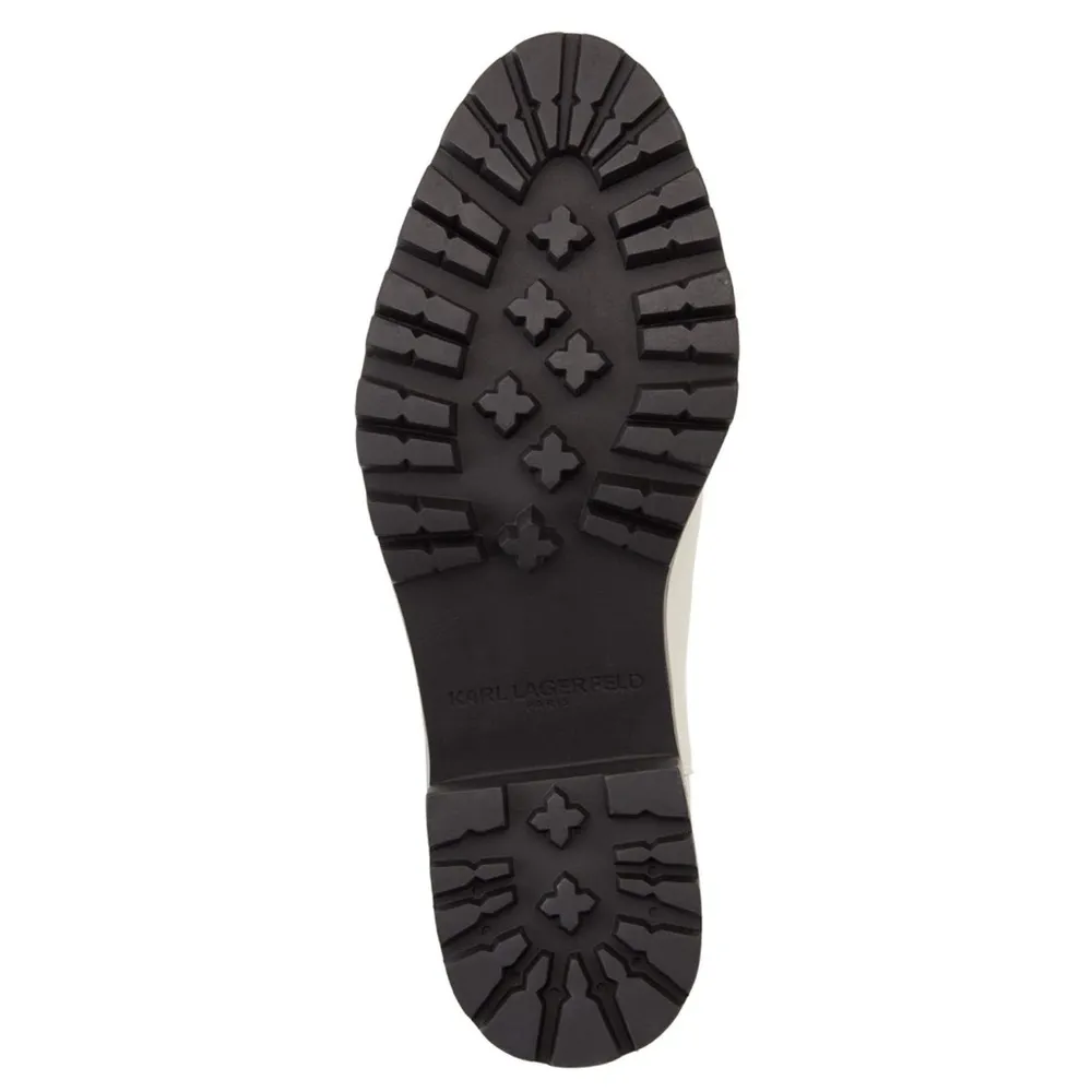 Karl Lagerfeld Paris Porshay Lug Sole Boots in Bone/White, Size 39 New w/o Box - Image 5