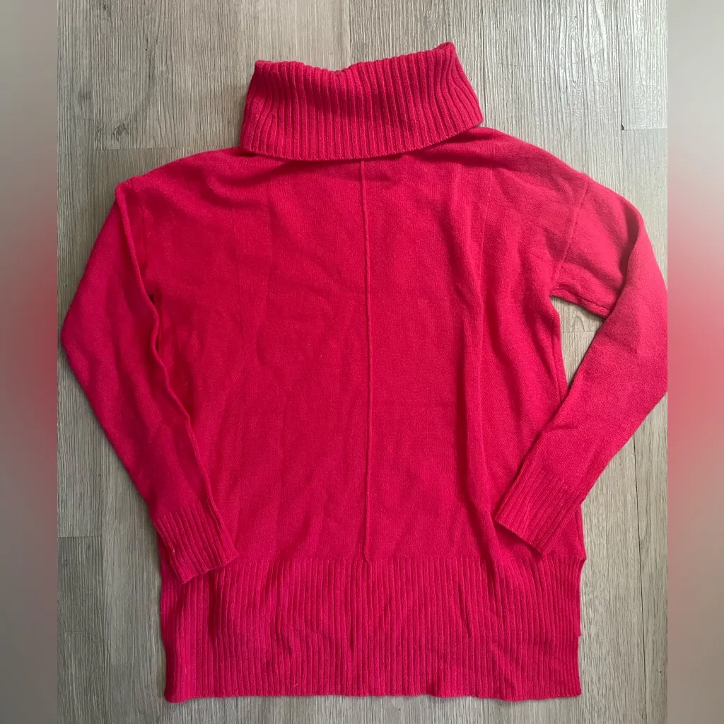 Philosophy Cashmere Hot Pink Turtleneck High Low Sweater size XS - Image 6