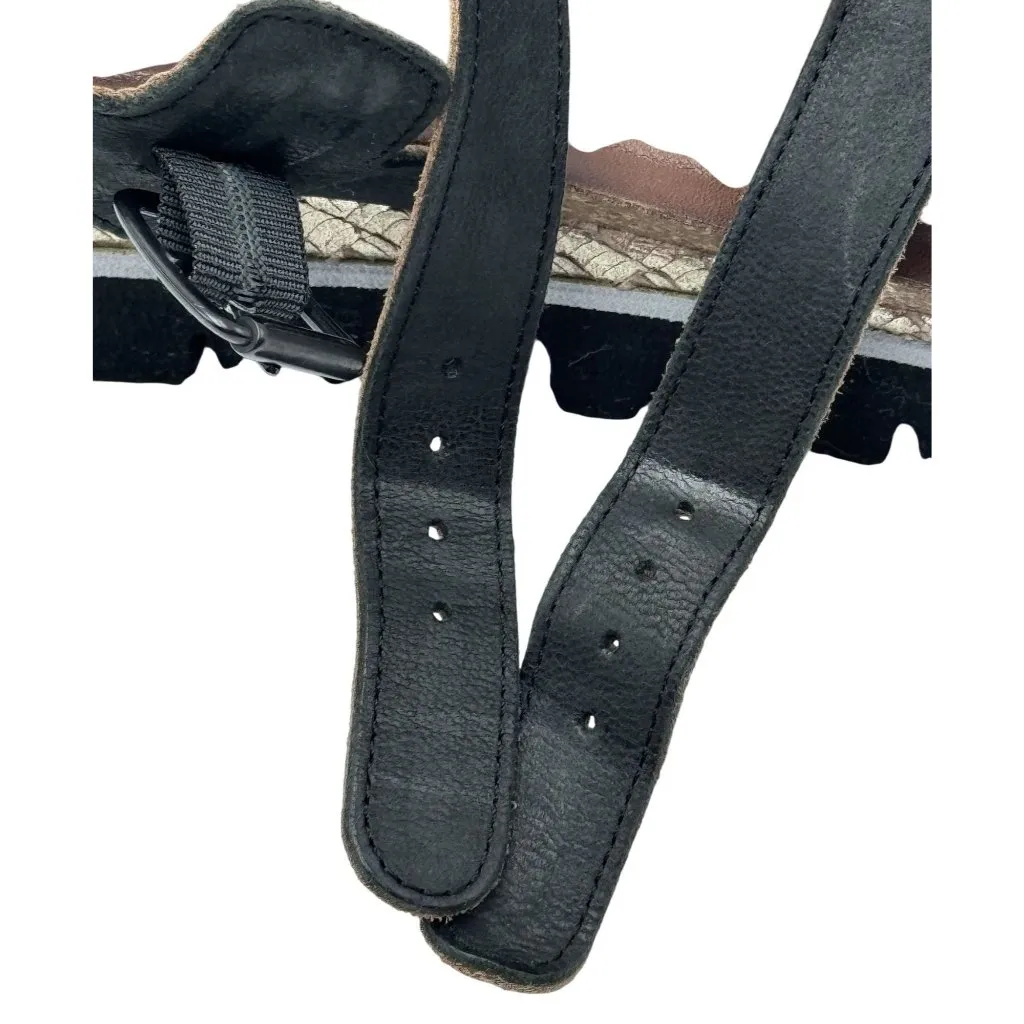 Made in Spain Leather Black/Gold Sandals TakeMe Size 41Womens Cushioned Insoles Gold - Image 6