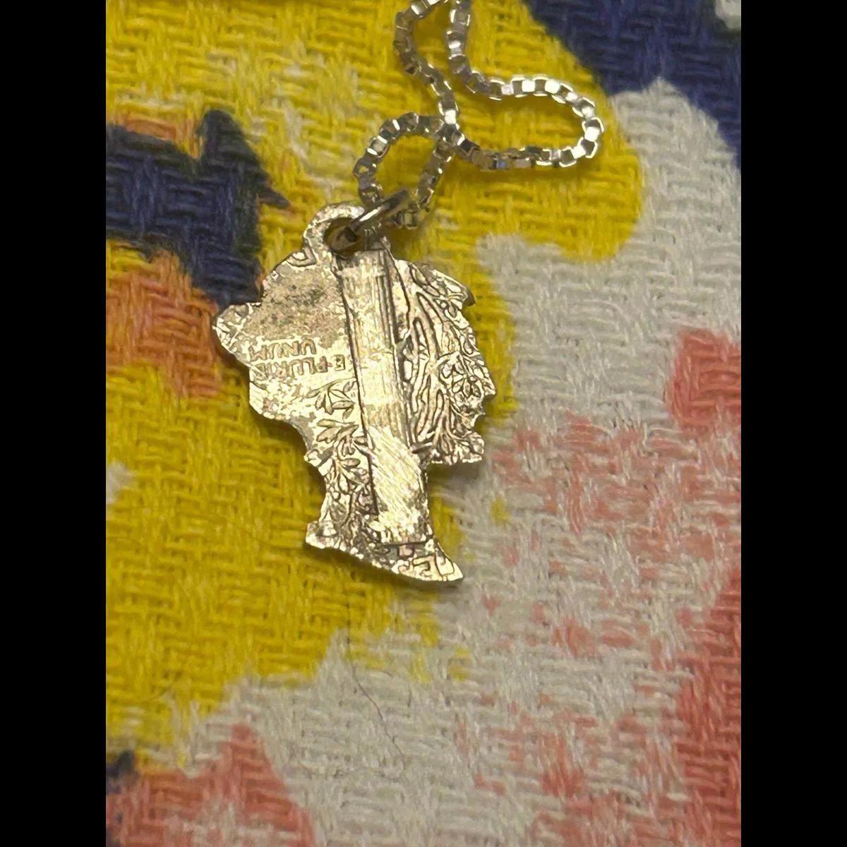 Vintage greek head pendant 925 sterling silver unique amazing - Image 2