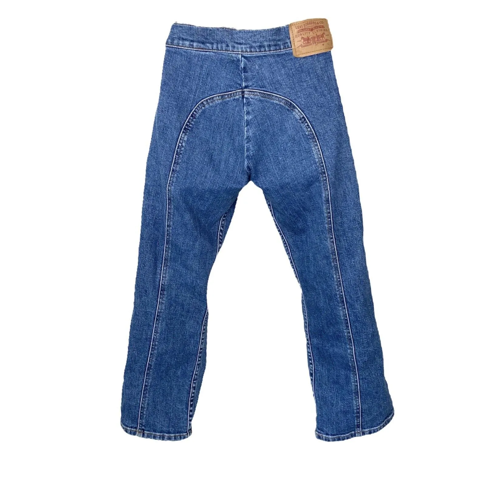 Vintage Levi's Y2K‎ Crop Denim Jeans No Pockets Juniors Size 5 - Image 2