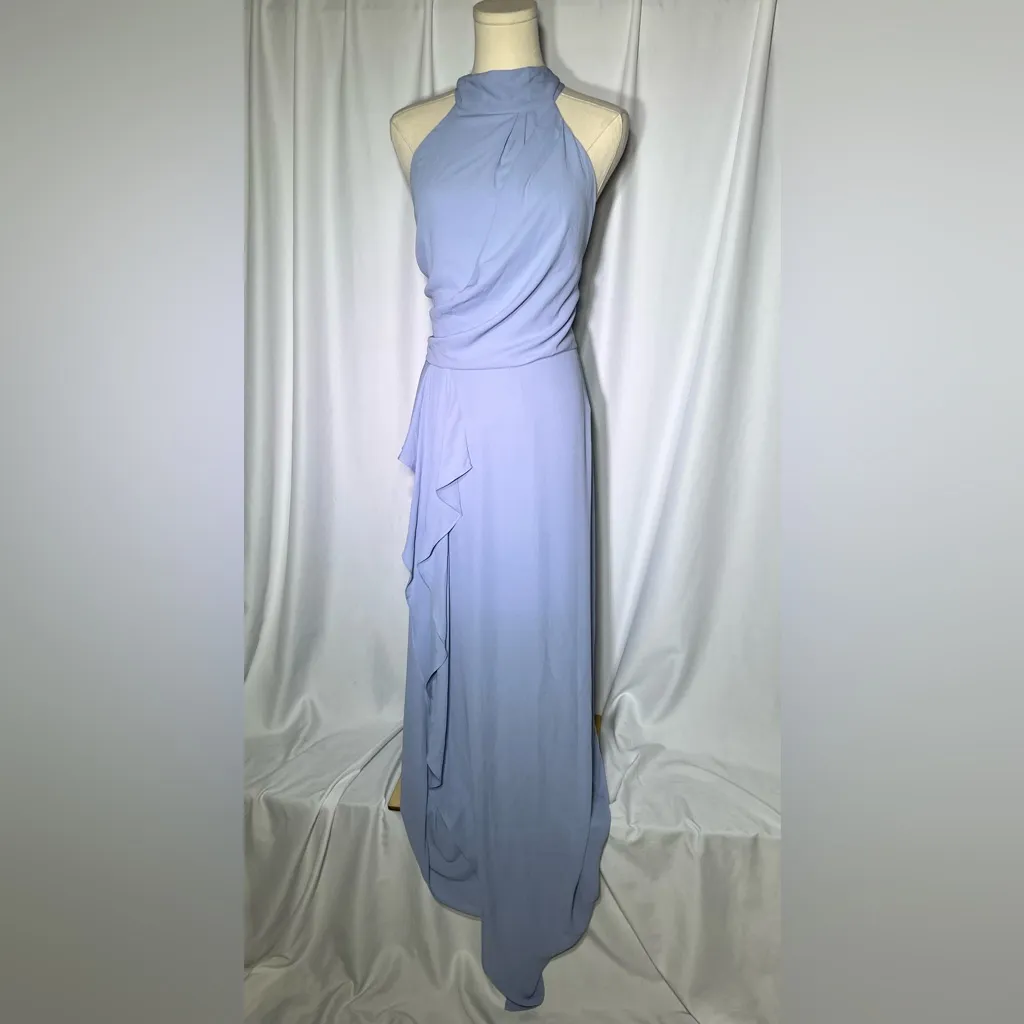 Halston Heritage Mock Neck Sleeveless Cape front dress | 14 NWT - Image 2