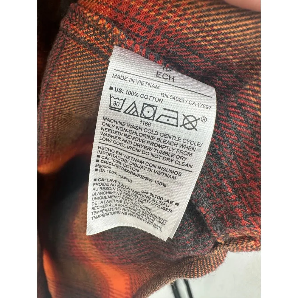 Old Navy Womens Size XS The Boyfriend Shirt Taylor Swift Evermore Plaid Flannel - Image 7