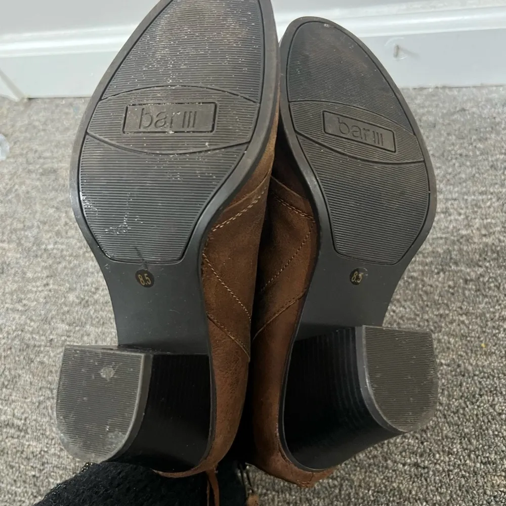 Bar III Brown Leather Jillian Ankle Boots Size 8.5 US - Image 5