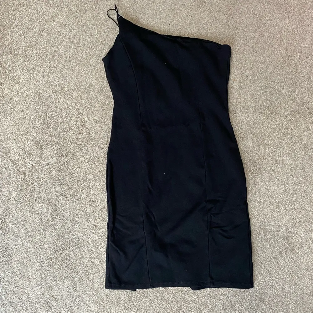 Better Be Black One Shoulder Bodycon Mini Dress Size S - Image 2