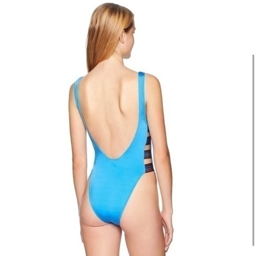 The Bikini Lab Blue Strappy One Piece Swimsuit - Image 2