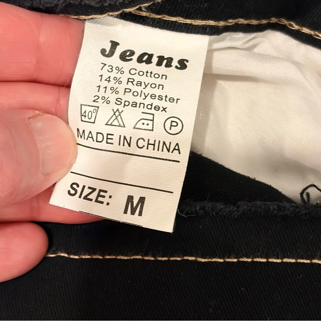 Colorblock Patchwork Women Short Skirt stretchy denim size medium - Image 3