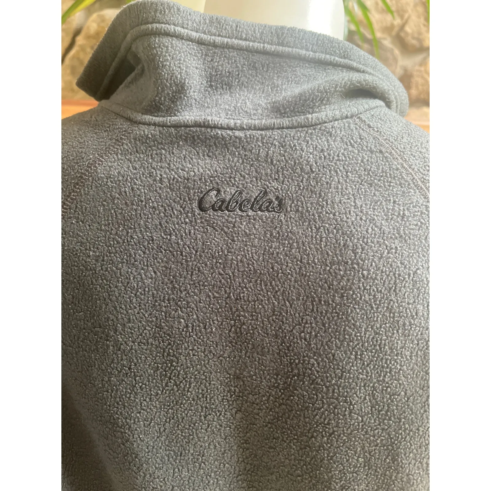 Cabelas Primaloft XPG 1/4 Zip Gray Fleece Pullover Jacket Women's Size M - Image 3