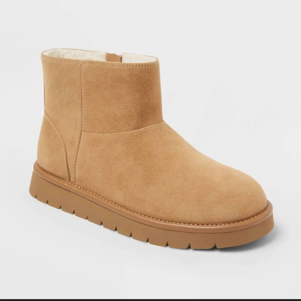 Universal Threads Universal Thread Target Tan Microsuede Ankle Boots | Memory Foam | Size 9 - Image 2