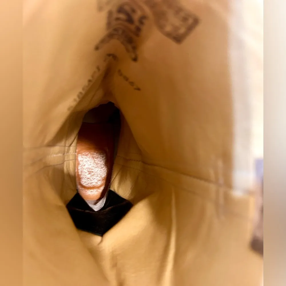 Sendra Handmade Leather Cowboy Boots in Cream and Brown Size 6.5 - Image 10