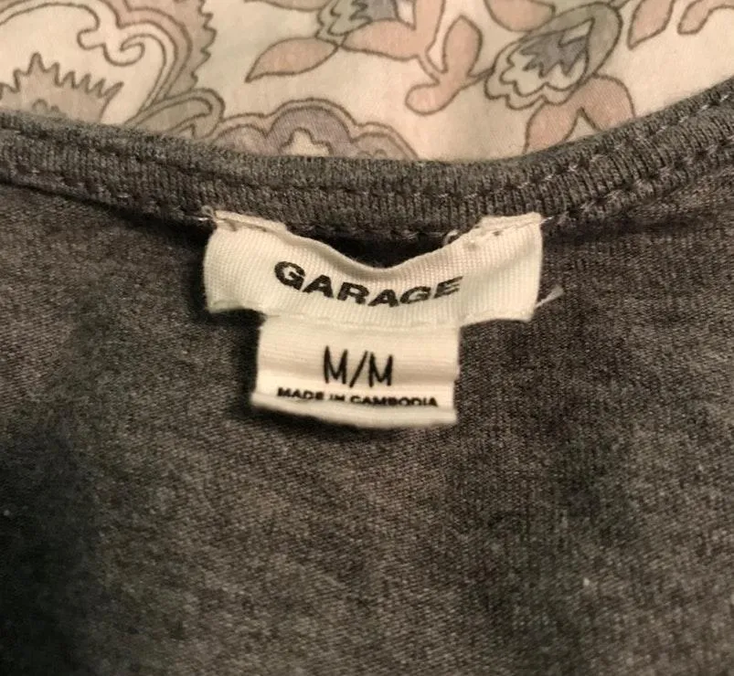 Garage Gray Fitted V Neck Shirt - Image 3