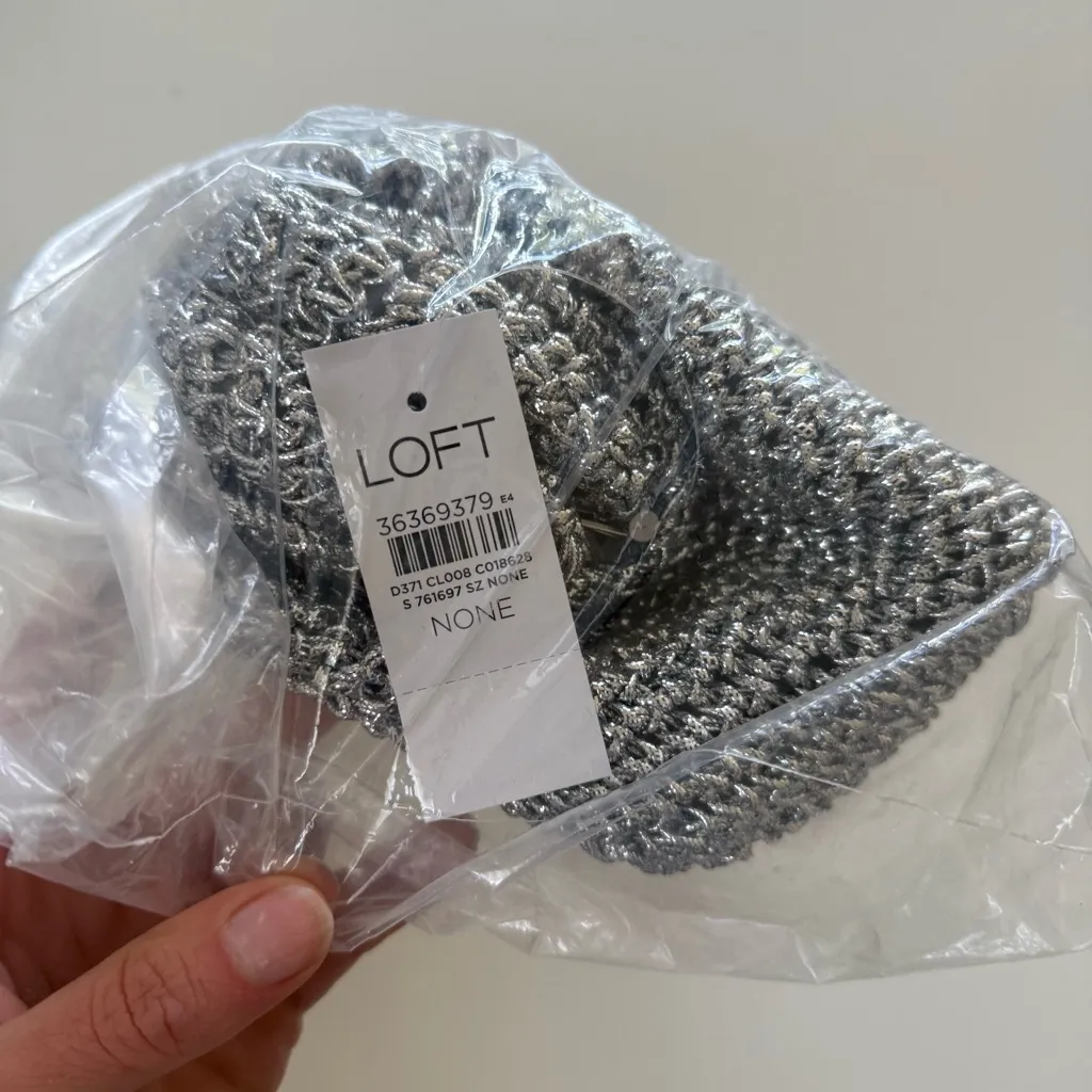 NWT Loft Dumpling Bag/Clutch Sparkly Silver - Image 4