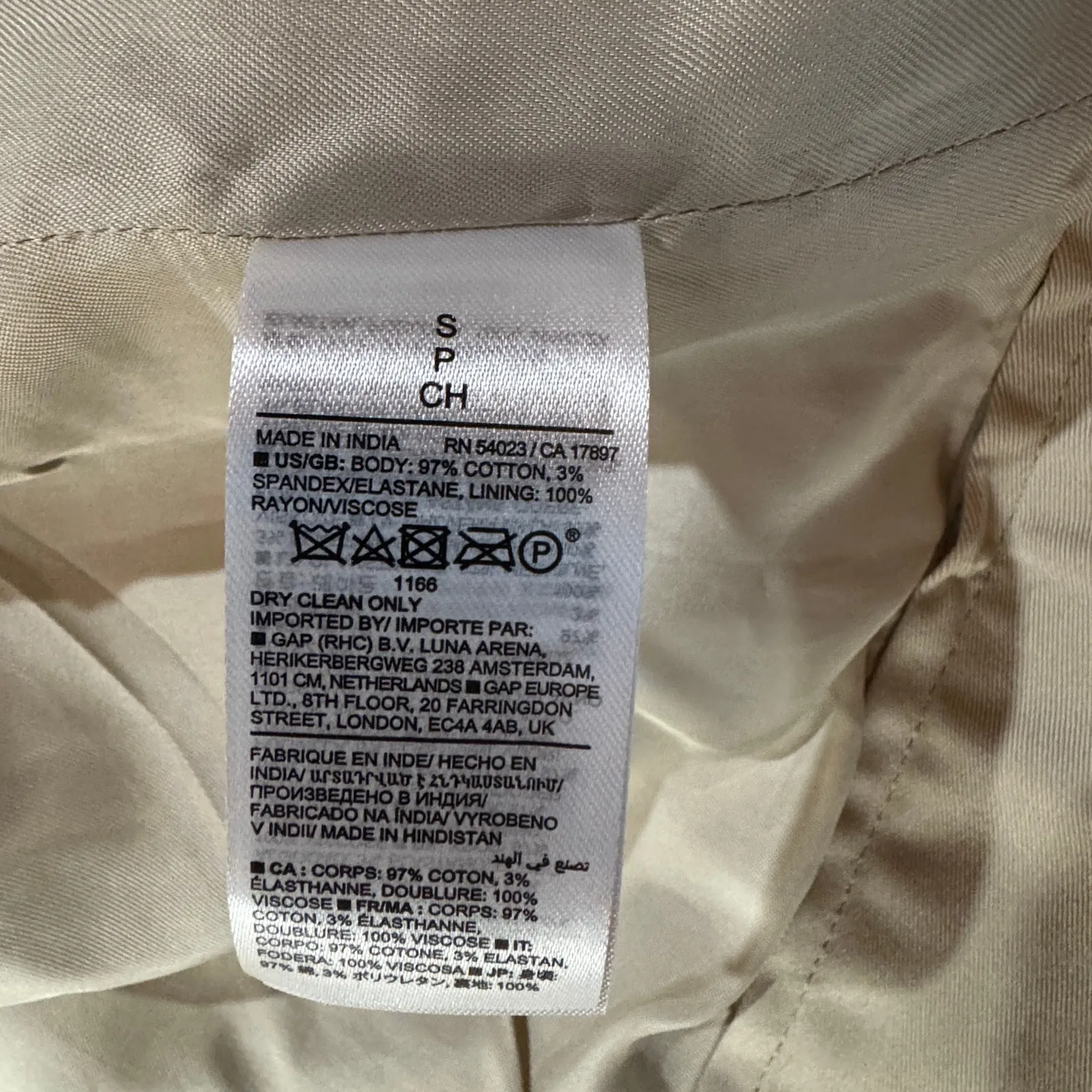 Banana Republic Small Twill Short Utility Jacket Button-Up Lined Long Sleeve Tan - Image 10