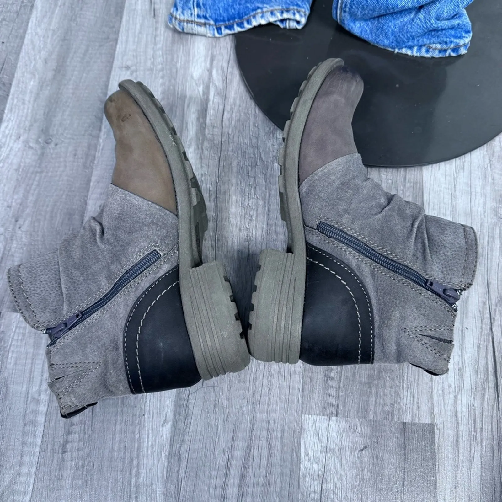 Earth Origins Originals Phoenix Boot Brown Size 6 1/2 Ankle Boots Leather Moto - Image 8