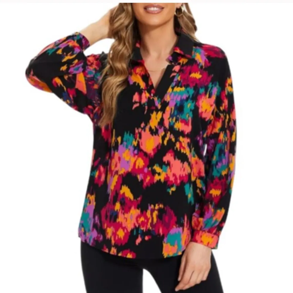 Vibrant Multicolor Women's Top Red Size XL - Image 5
