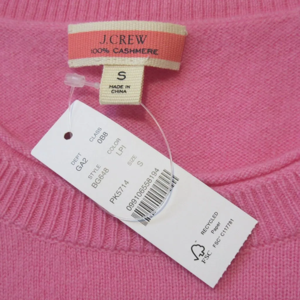 NWT J.Crew Short-sleeve Cashmere Relaxed T-shirt in Light Pink Sweater S - Image 2