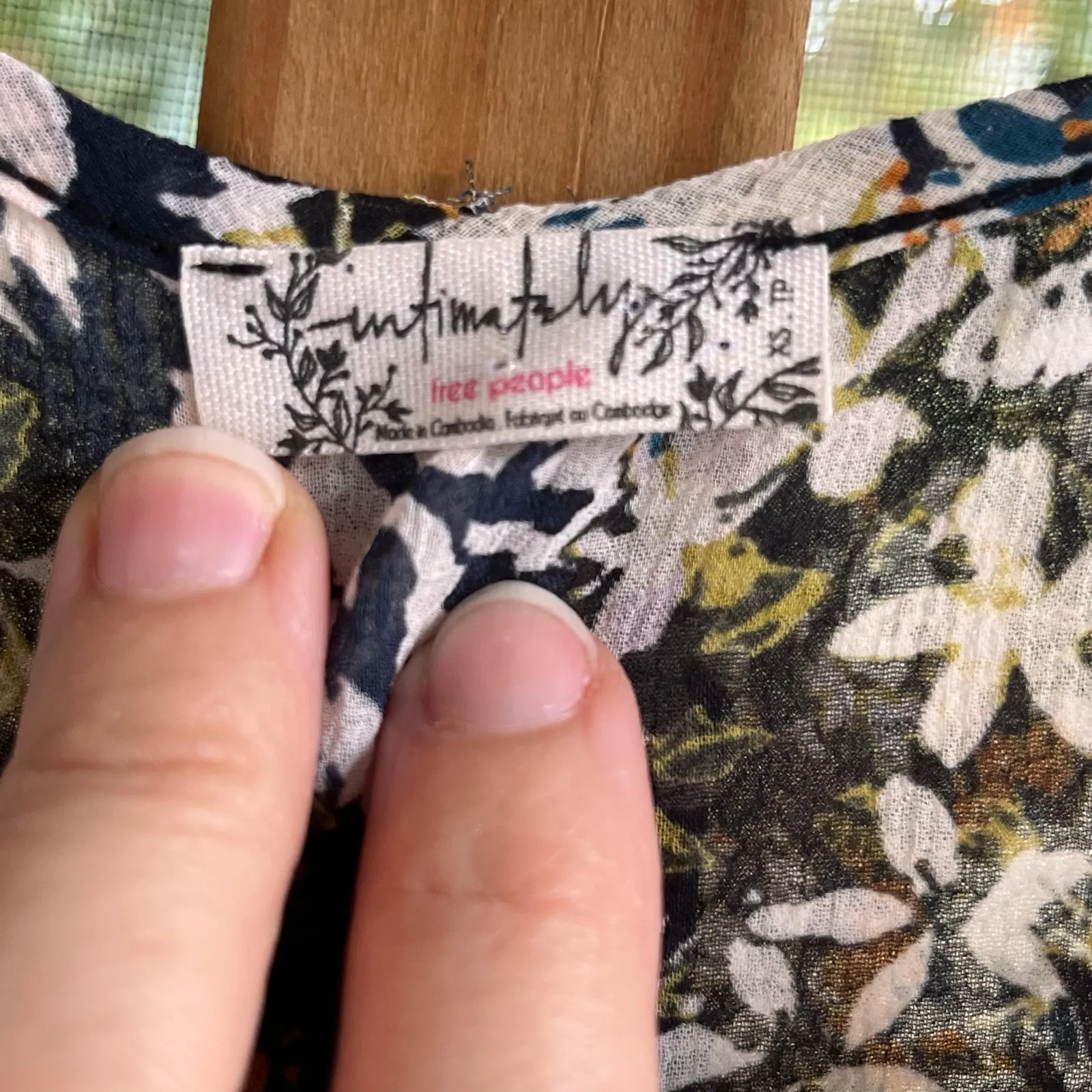 Free People Intimately Say It To Me Floral Print Bodysuit Black Combo Size XS - Image 11