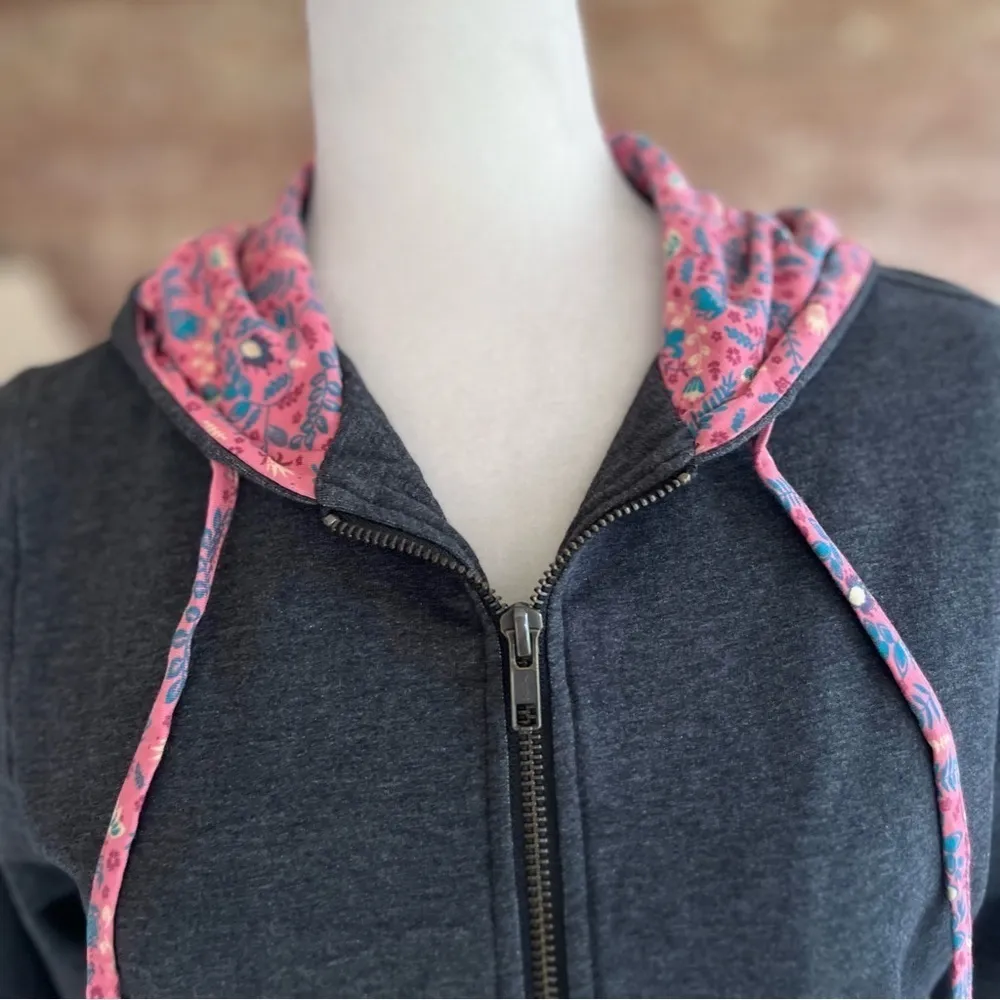 Matilda Jane Wise & Wonderful Gray Hoodie Knit Ruffle Jacket S - Image 4