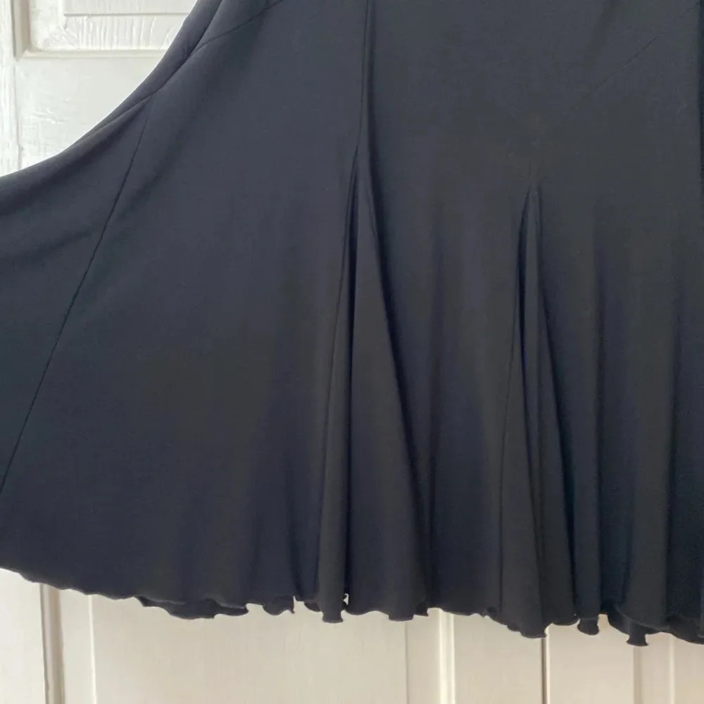 Joseph Ribkoff Midi Skirt‎ Flowy Ruffle Black - Image 5