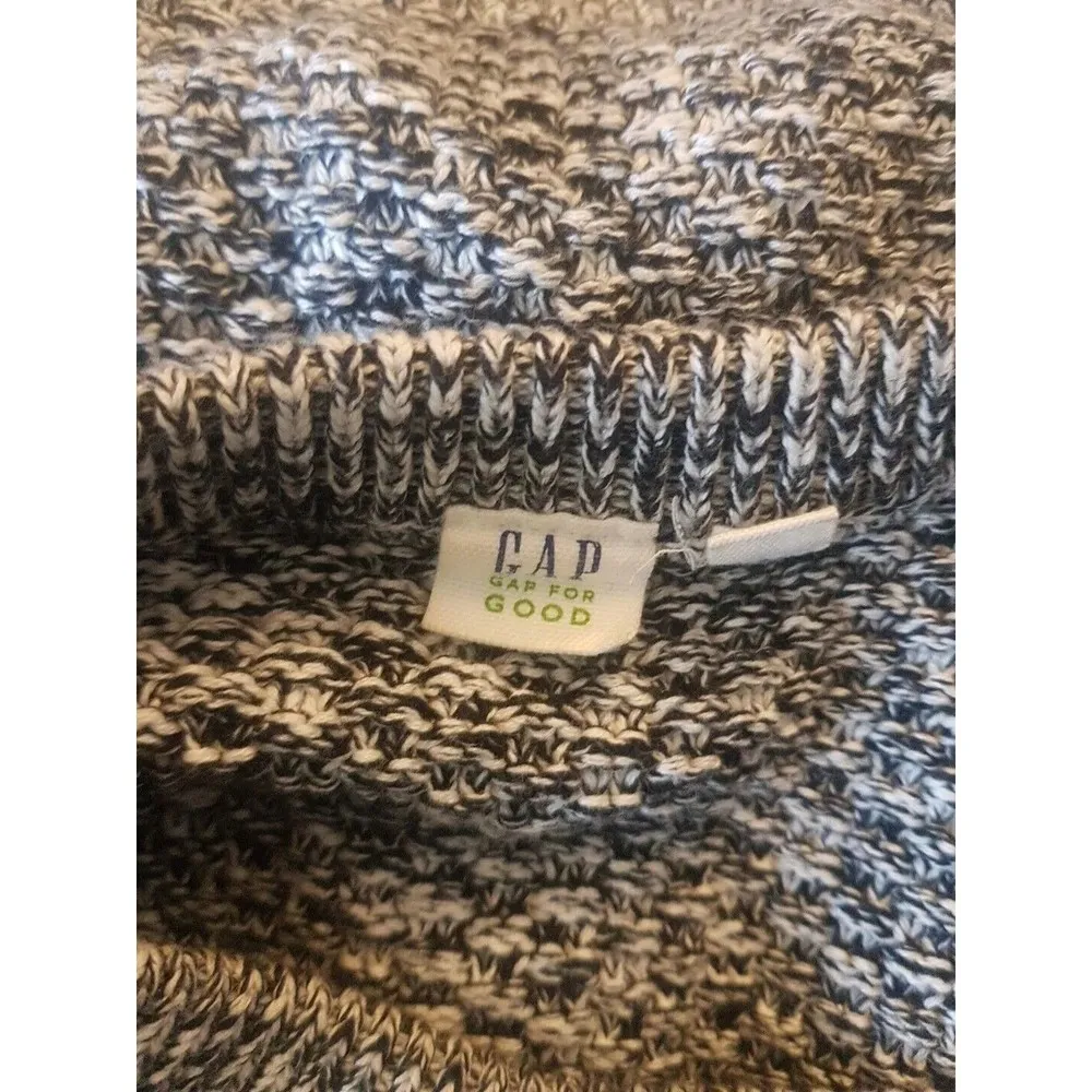 Gap Womens Sweater Size Small Ribbed Neckline Gray Preppy Cable Knit Long Sleeve - Image 7