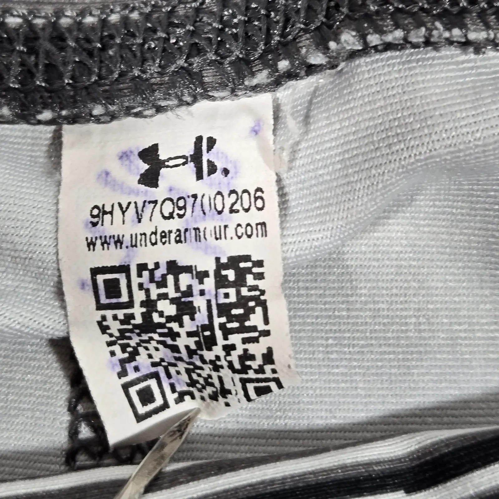 Under Armour HeatGear Compression Leggings‎ Black White Stripe Pattern M - Image 4