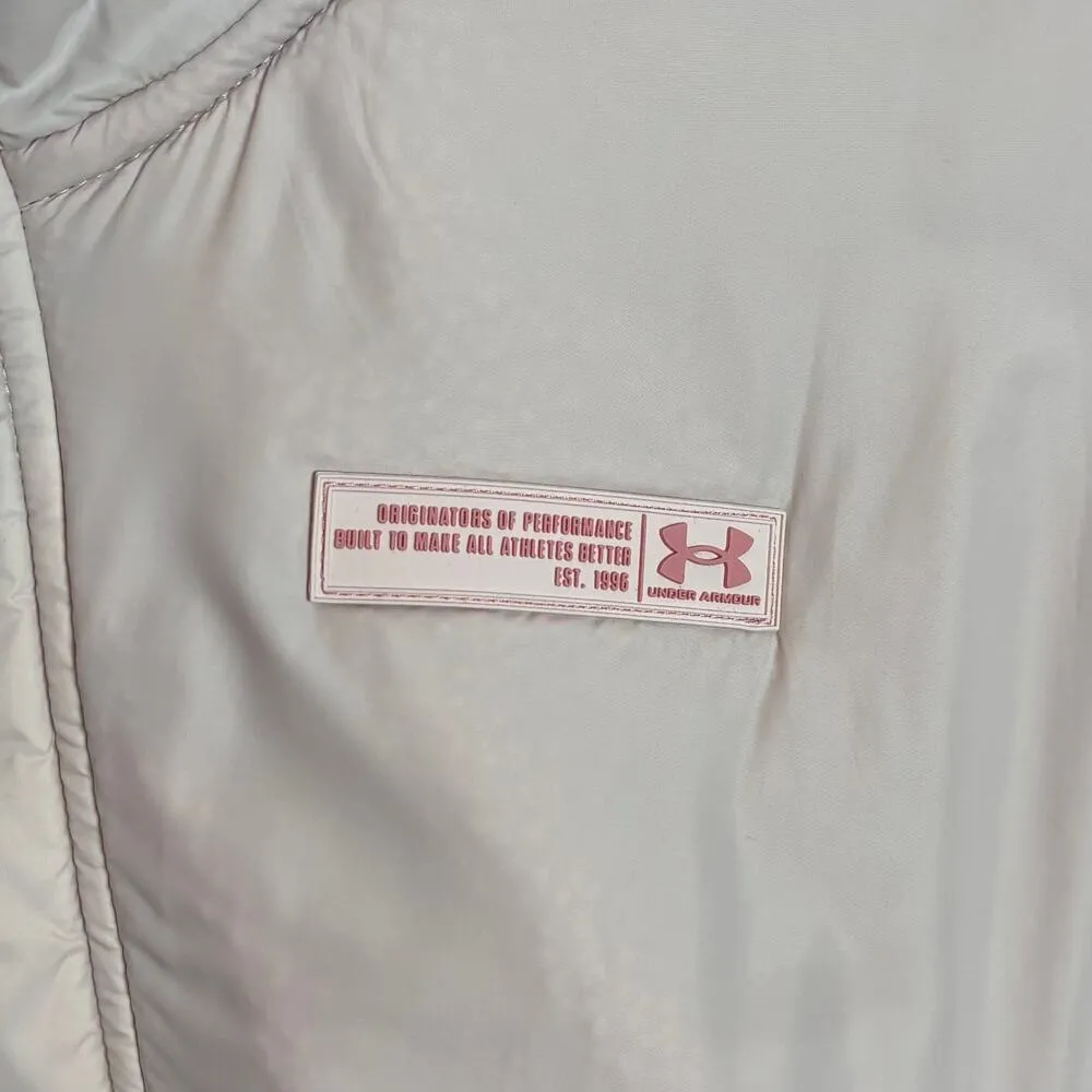 Under Armour Women's Pink Mission Full Zip Jacket Size Medium - Image 3