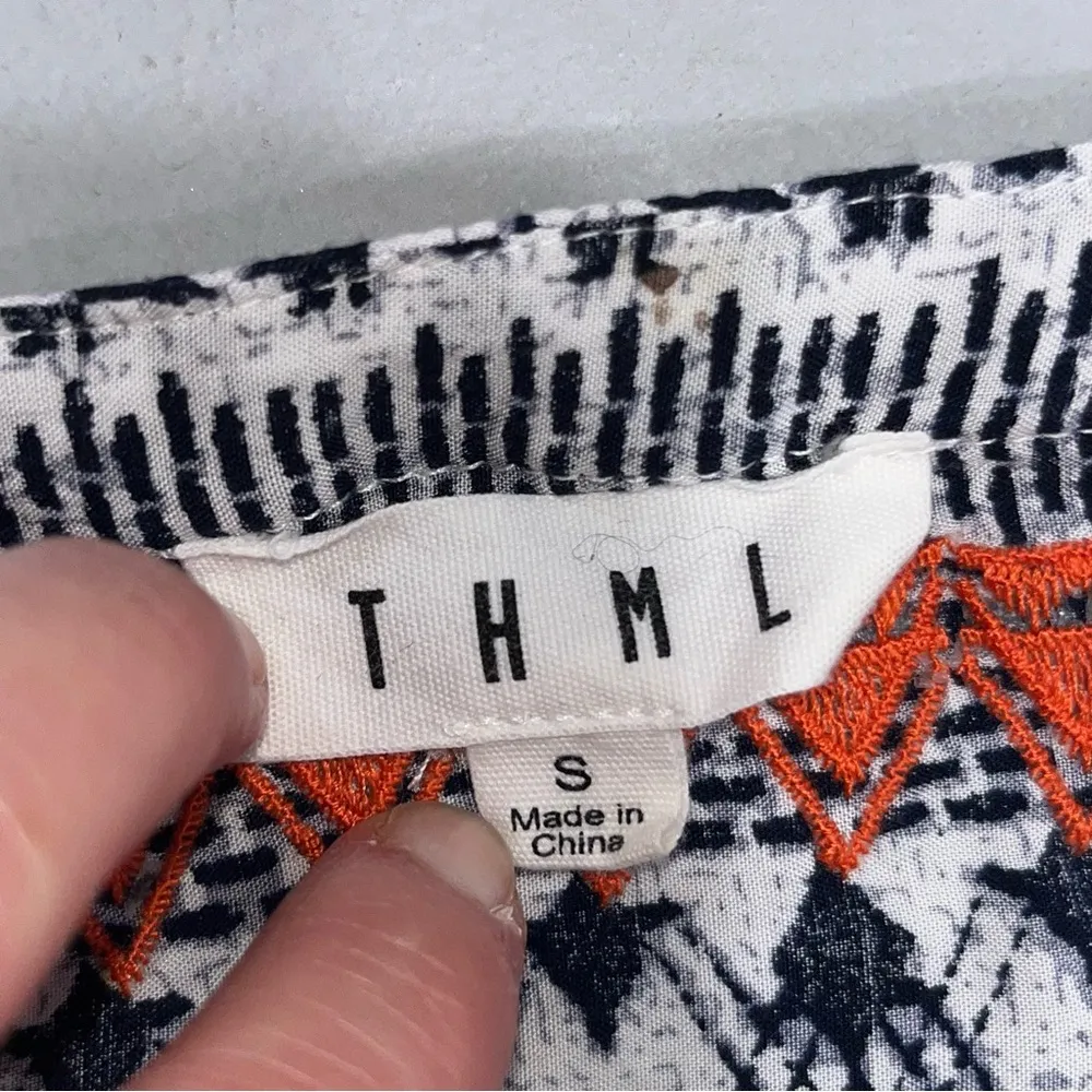 THML Embroidered Short Sleeve Batik Dress - Image 7