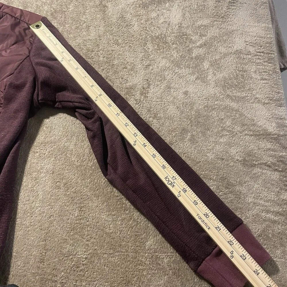 Columbia Jacket Womens Size Medium Purple Stretch Quilted Burgundy Coat - Image 8