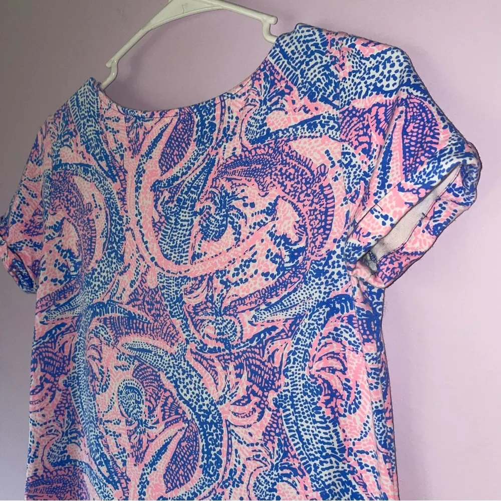 Lilly Pulitzer UPF 50+ Tammy Dress XS Mini Short Sleeve Preppy Coastal Artsy - Image 7