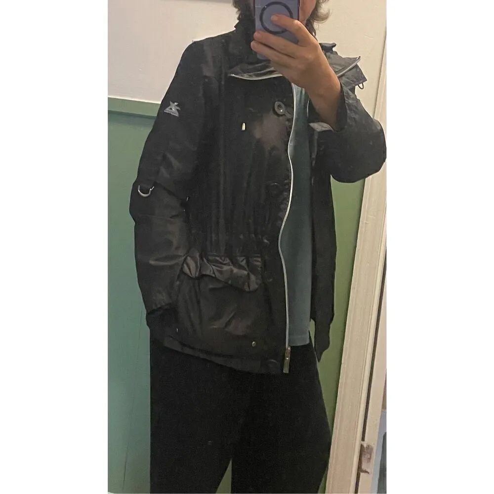 ZeroXposur Woman’s Raincoat Jacket Active Wear 4 Pockets Zipper Black S - Image 3