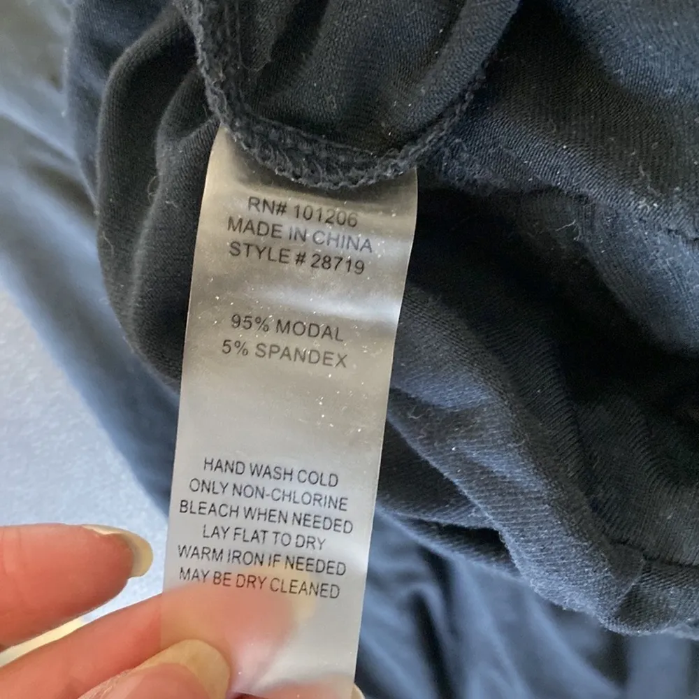 Soft Surroundings Toujours Charcoal black Jersey Knit Jumpsuit comfortable - Image 8