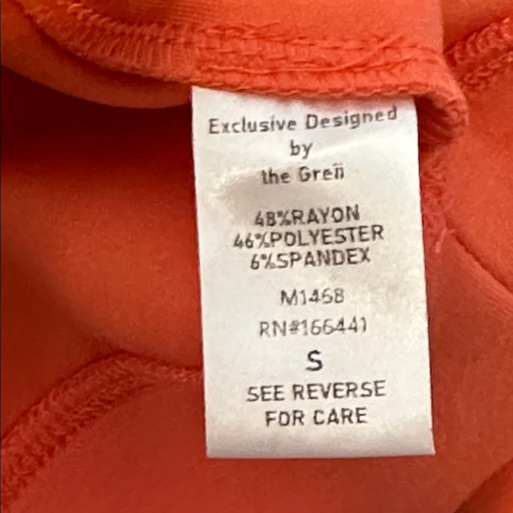 THE GREII Neon Orange Hoodie Size Small‎ - Image 4