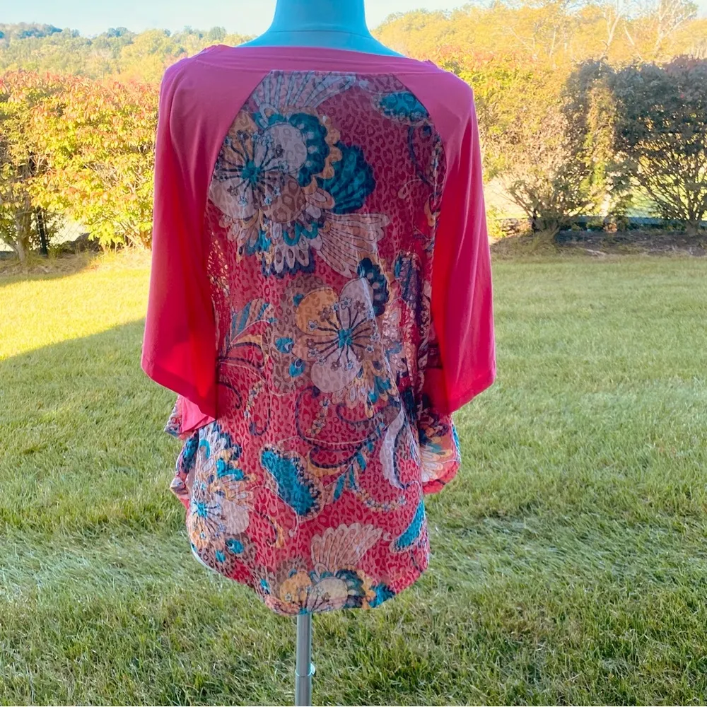 Yak n Yeti Dolman Sleeve Top Orange Size L - Image 8