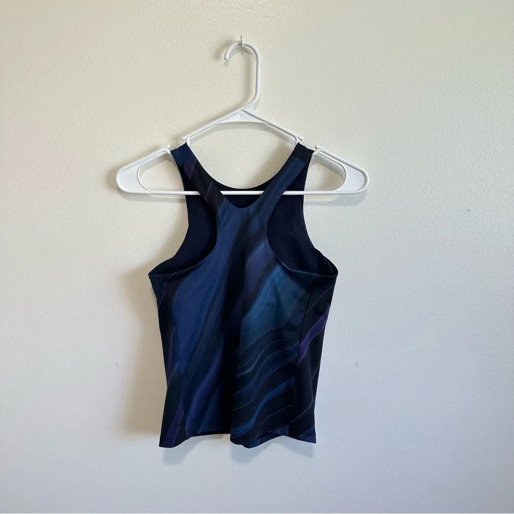 Athleta lightning printed support top in geode blue size XS! - Image 4