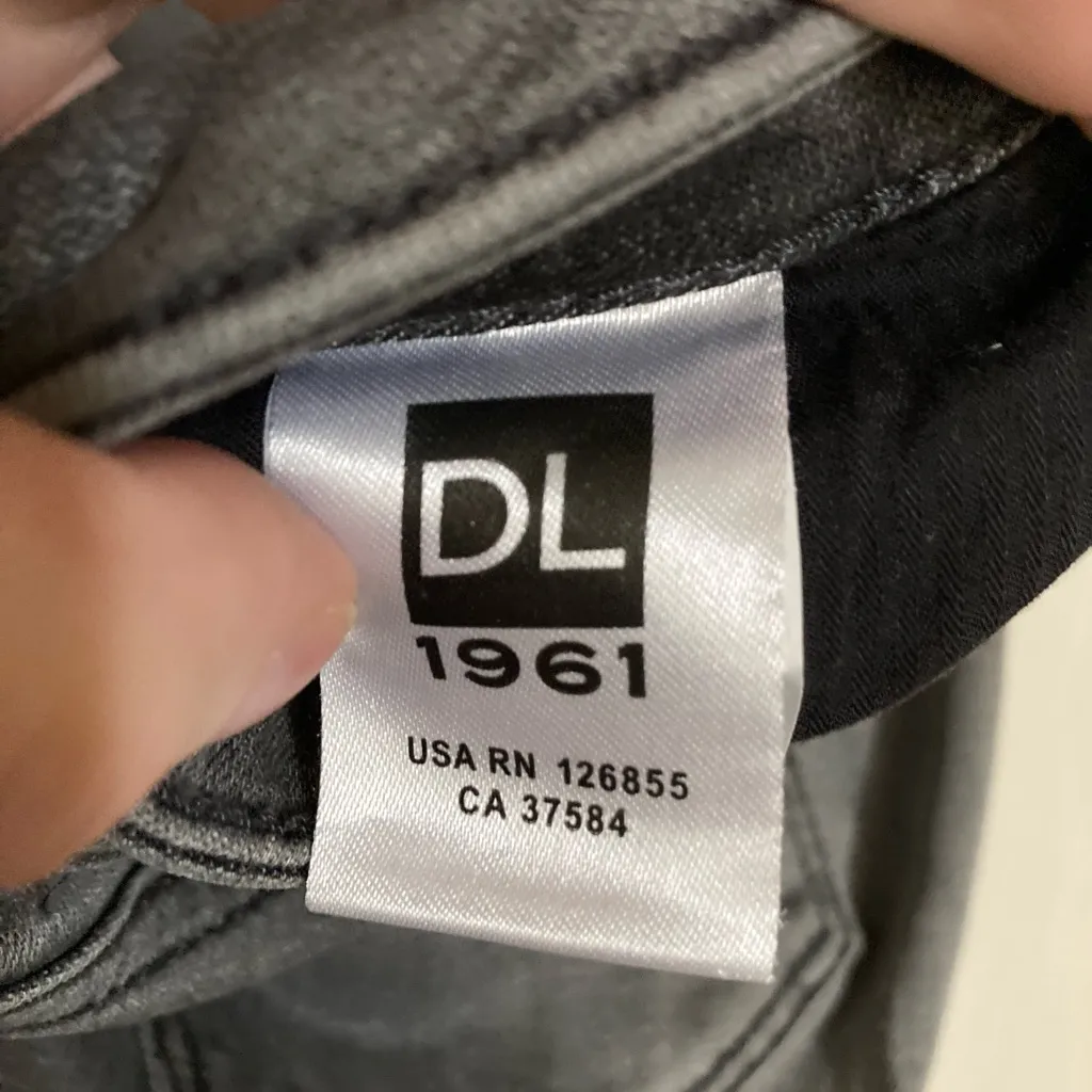 🌸DL1961 Gray Drizzle Wash Margaux Instasculpt Ankle Skinny Denim Jeans - Image 9