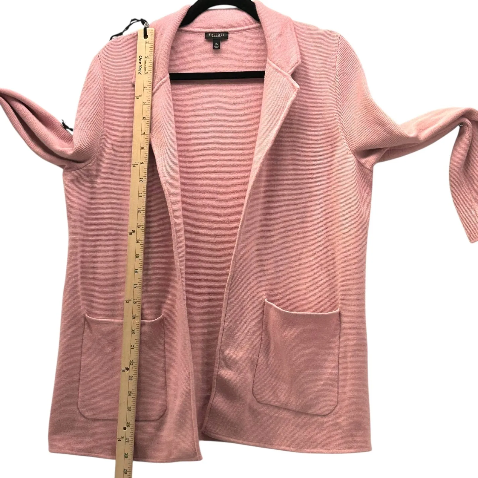 Talbots Merino Wool Blazer Cardigan Pink 1XP - Image 12