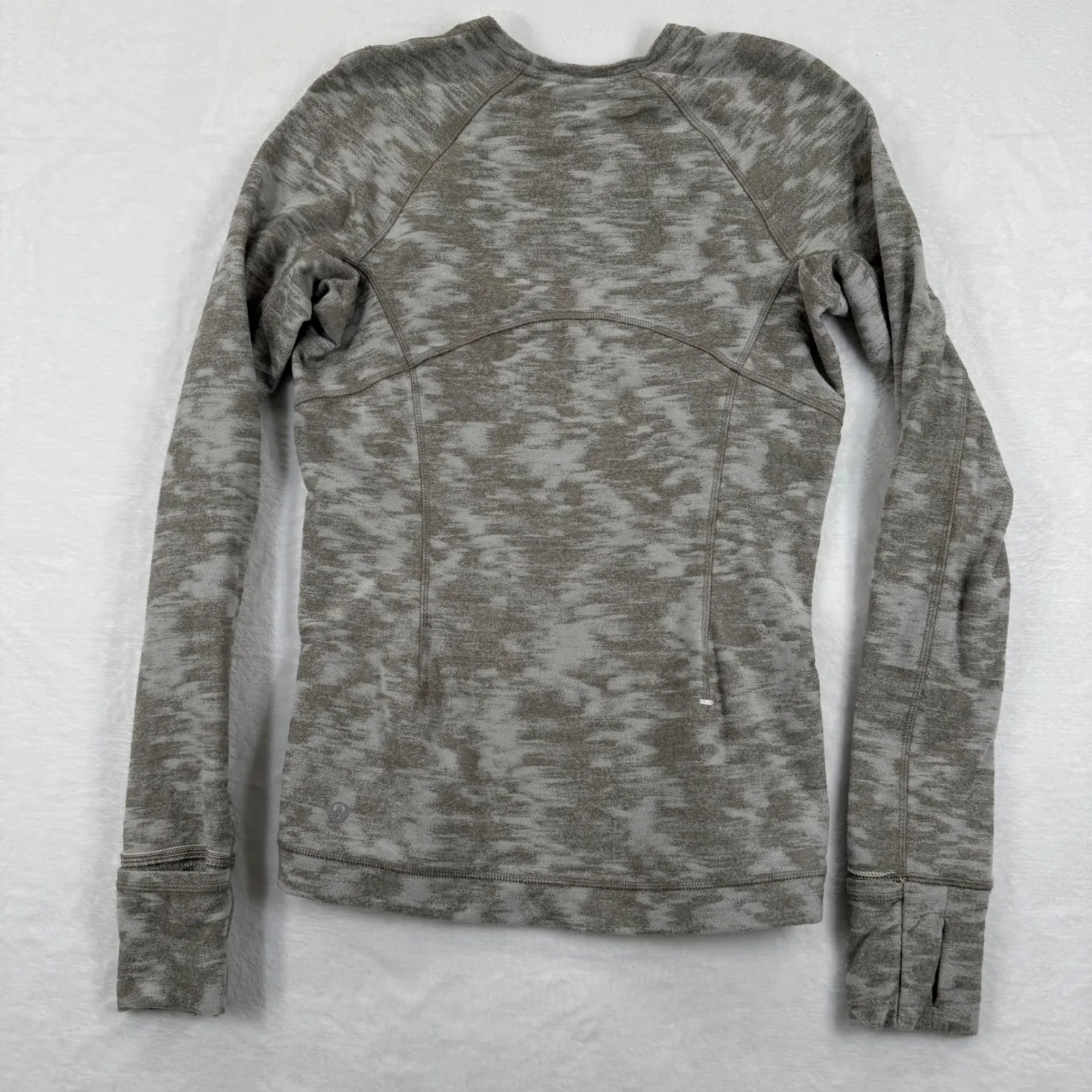 Lululemon Its Rulu‎ Run Long Sleeve Shirt Data Rush Mini Jacquard White Rover 4 - Image 8