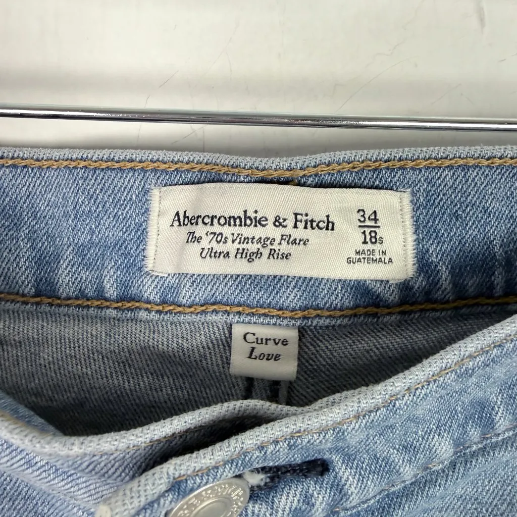 Abercrombie & Fitch Curve Love The '70s Vintage Flare Ultra High Rise Jeans 18S - Image 6