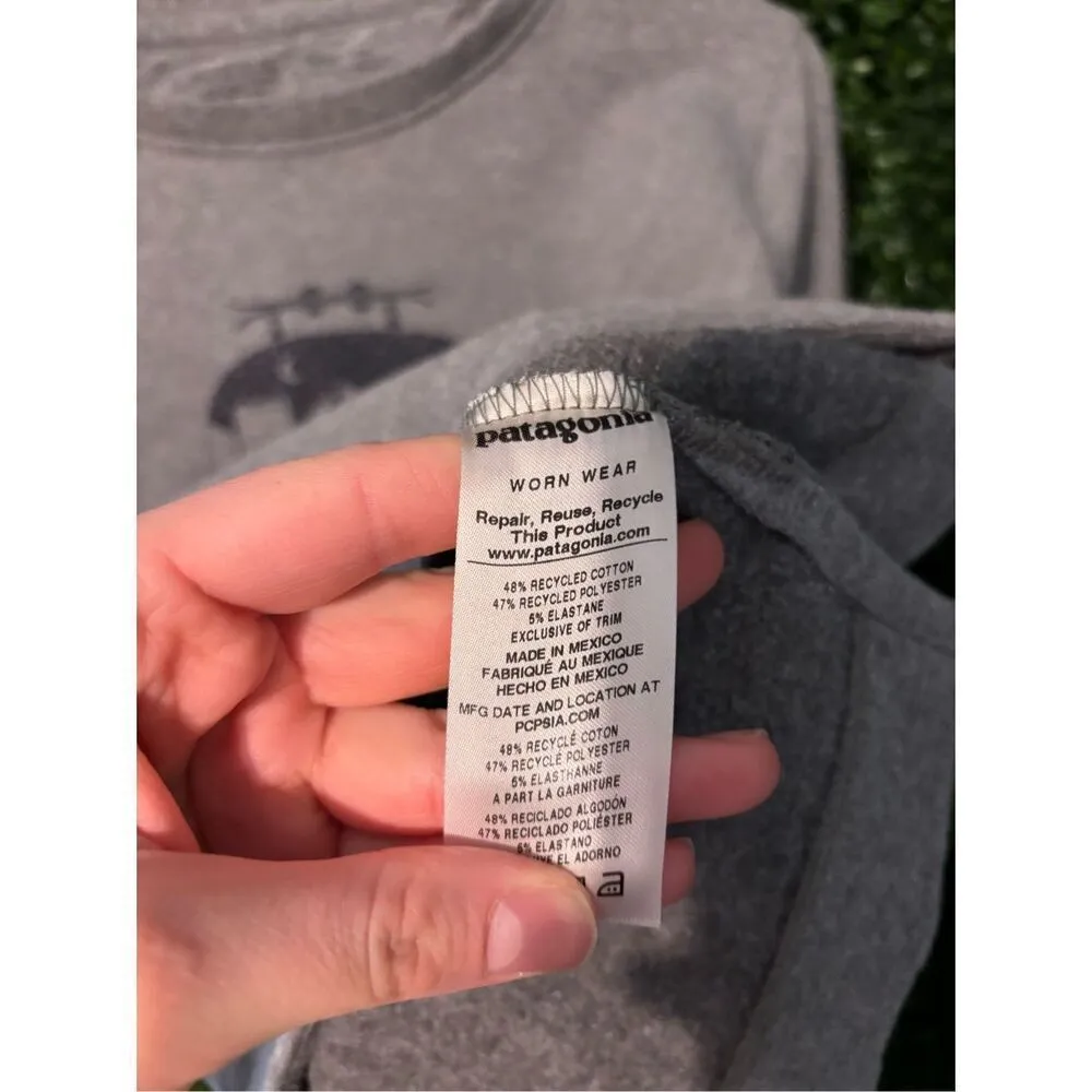Patagonia Gray Uprisal Crewneck Women’s Sz Small Logo - Image 5