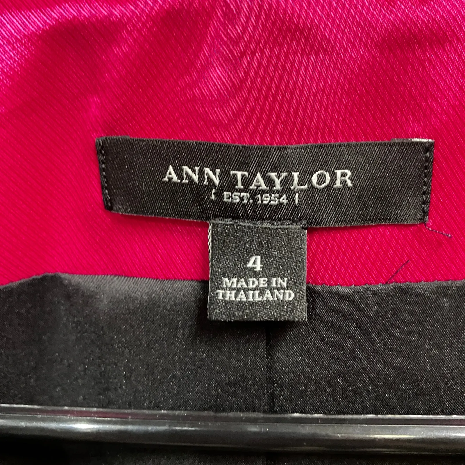 Ann Taylor Jacket Blazer Sz 4 Black Bow Closure Marled Short Office Careerwear - Image 9