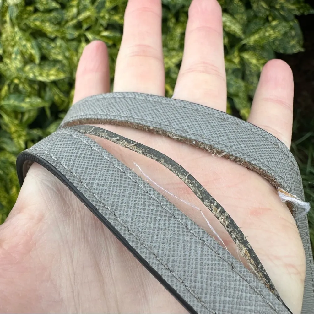 Michael Kors Jet Set East West Top Zip Tote Bag Grey Saffiano Leather Purse - Image 7