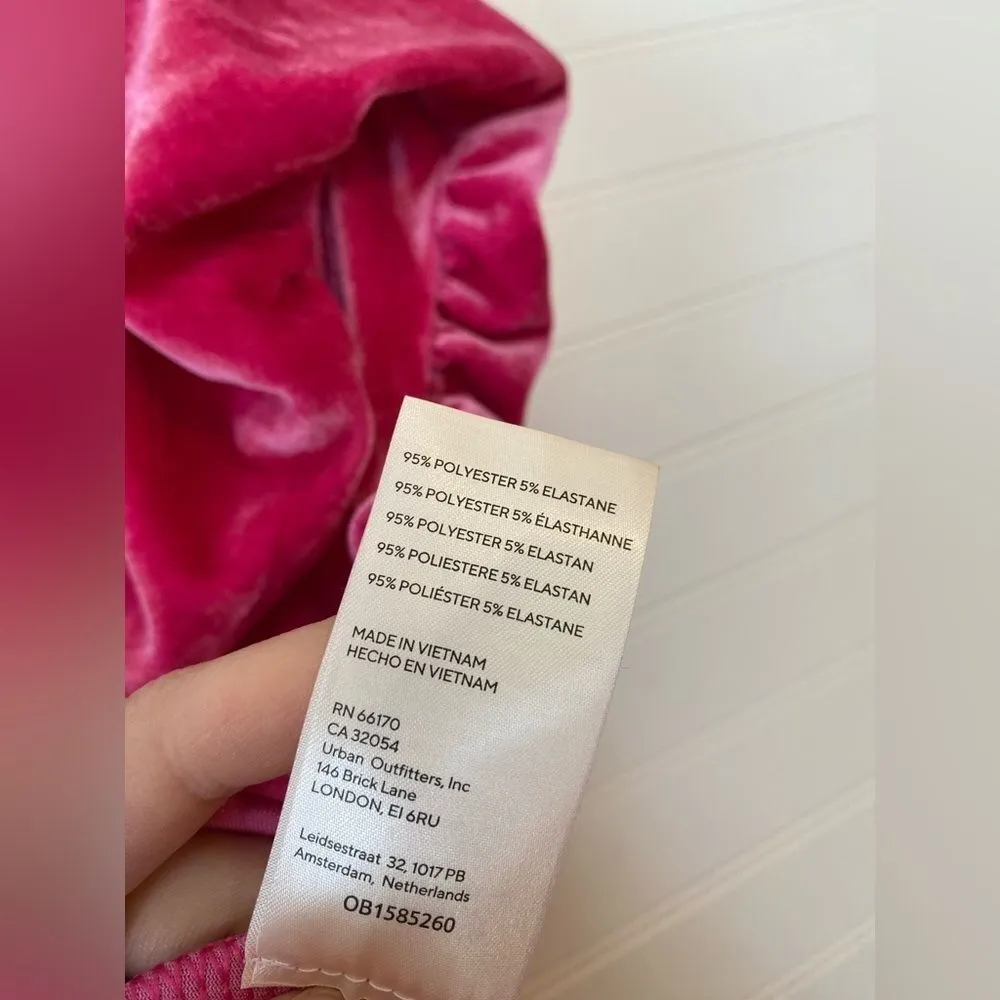 Free People Velvet Barbiecore Pink Puff Sleeve Terese Blouse - Image 6